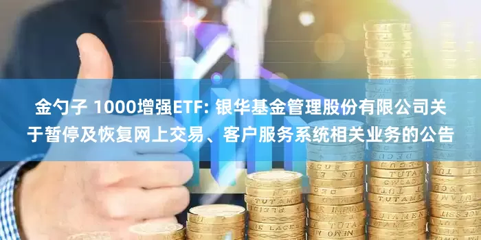 金勺子 1000增强ETF: 银华基金管理股份有限公司关于暂停及恢复网上交易、客户服务系统相关业务的公告